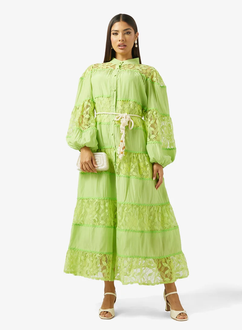 Khizana  Lace Tiered Dress for Women | Best Price UAE